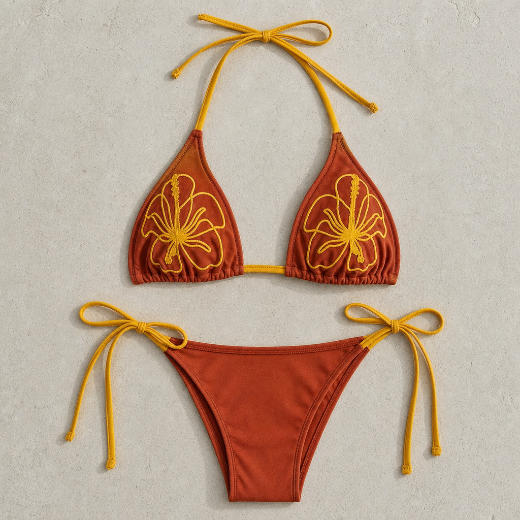 Women's Triangle Bikini Set for Australian Summers and Holiday Packing